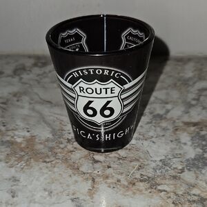 Route 66 Black Shot Glass